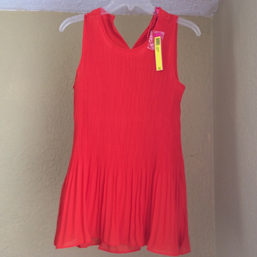 Catherine Malandrino Flowy Tank Size M Orange
